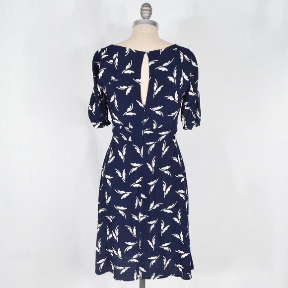 Maeve Blue Floral Sweetheart Neckline Retro Dress - Picture 6 of 7